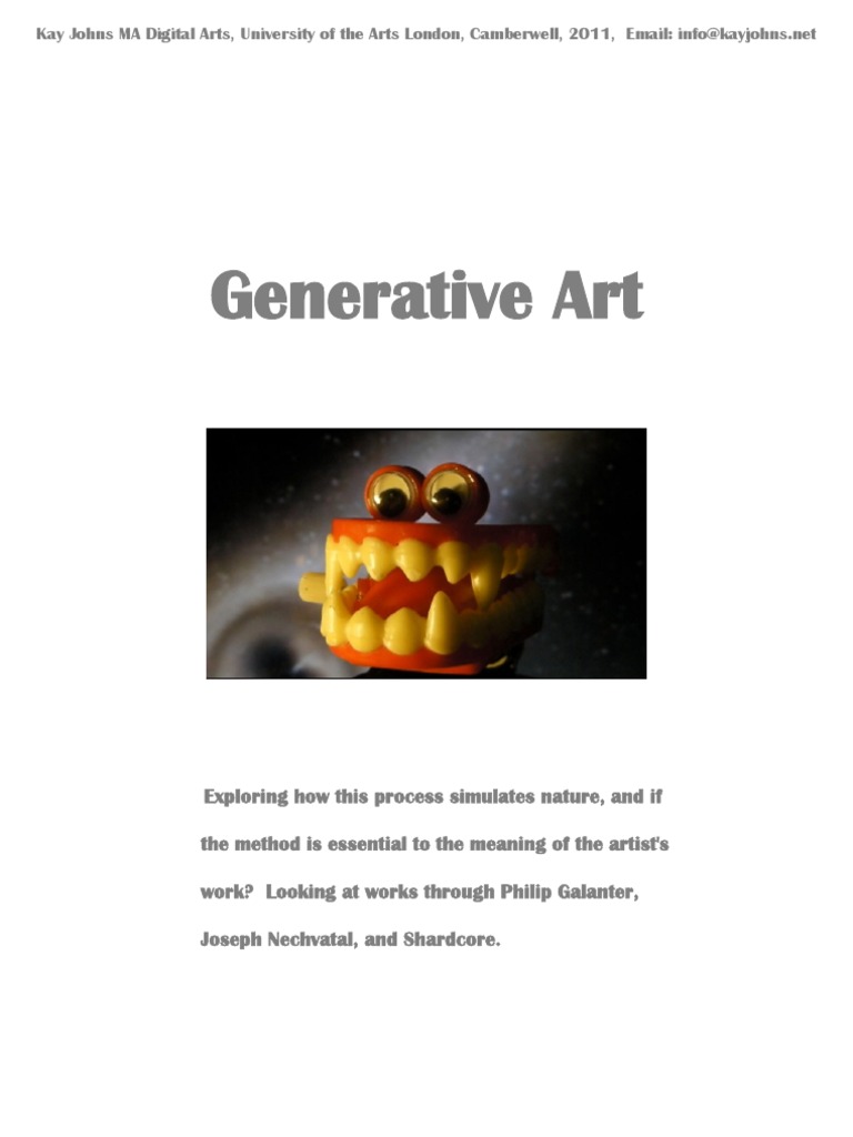 Generative Art | PDF | Mind | Consciousness