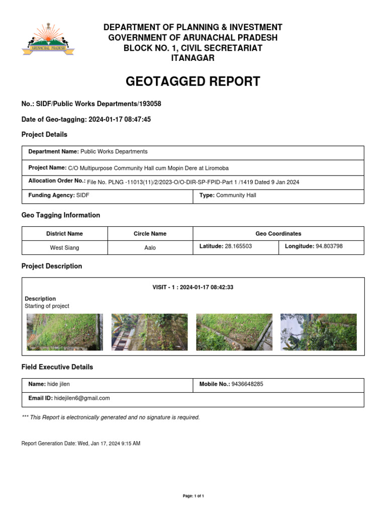 Geotagged Report | PDF