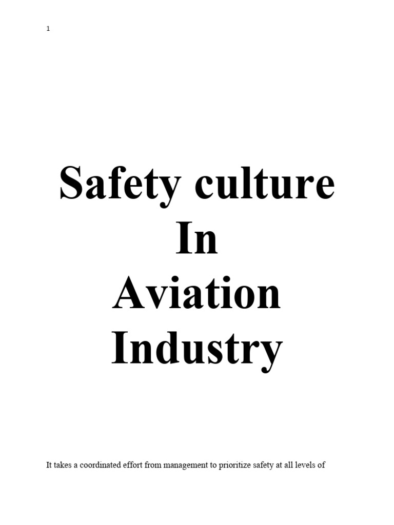 Aviation Safety Culture Strategies | PDF | Risk Management | Risk