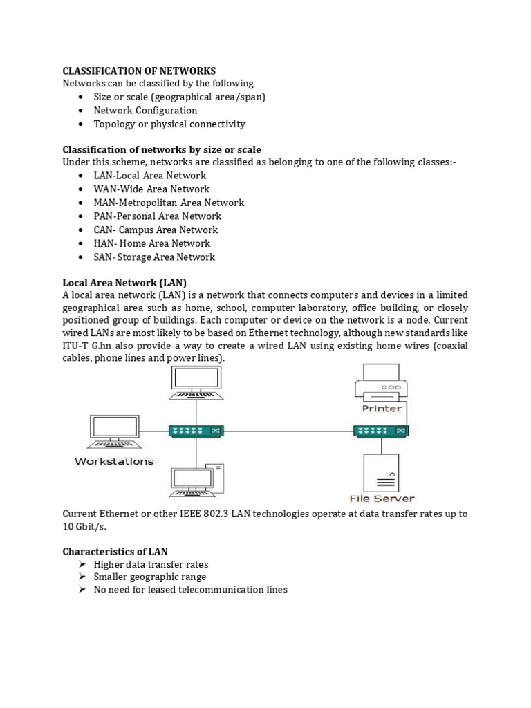 L3 CN Classification of Networks | PDF | Computer Network | Network ...