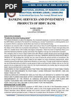 HDFC Bank Products and Services Overview | PDF