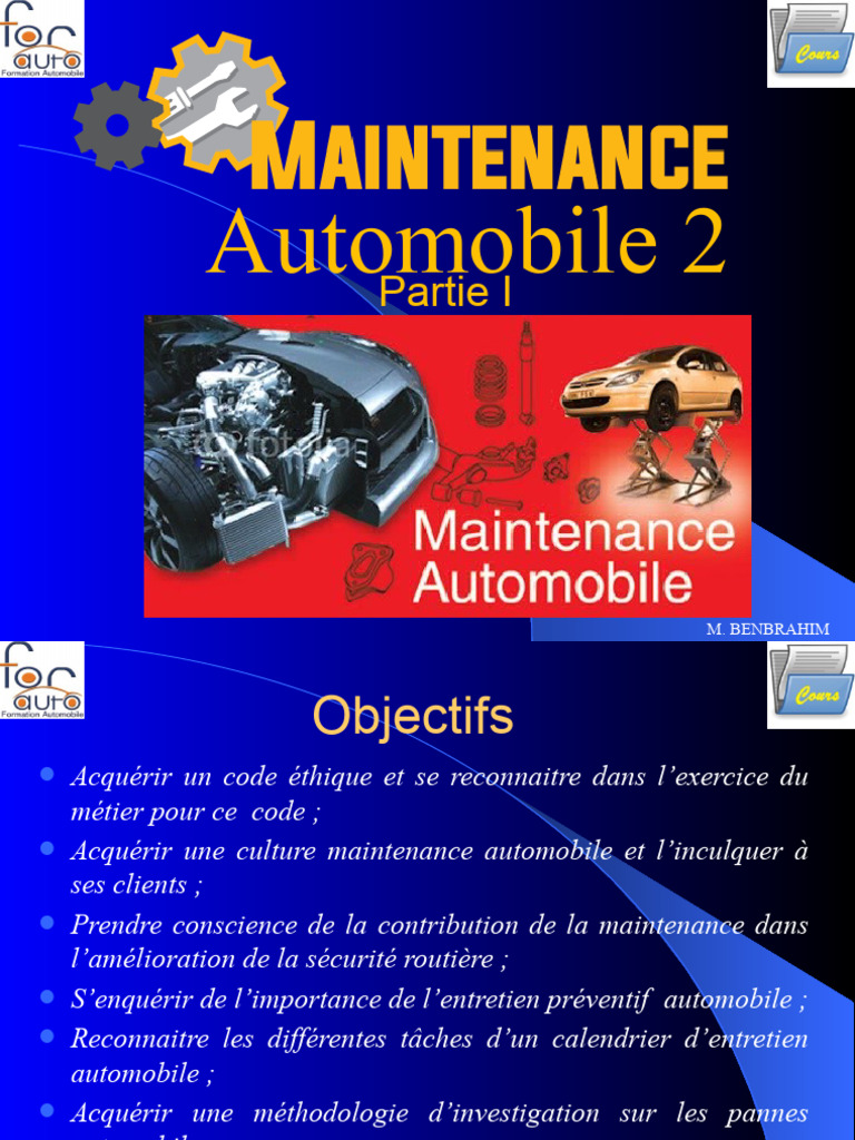Maintenance Automobile2 Partie I 1445 | PDF | Frein | Voitures
