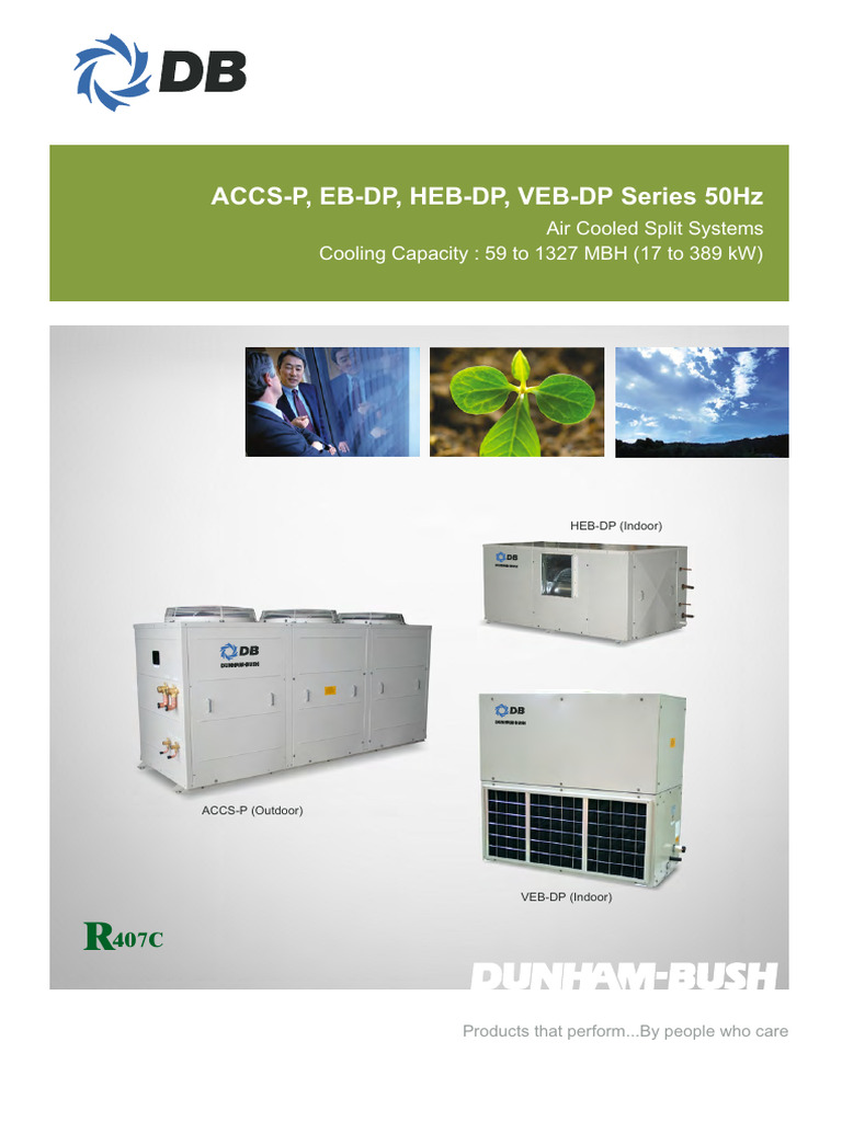 R407C Air-Cooled Condensing Units | PDF | Air Conditioning | Sheet Metal