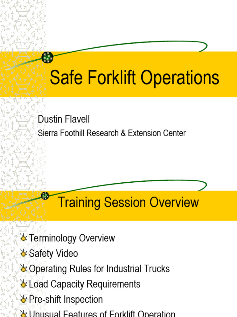 Safe Forklift Operation Guidelines | PDF | Forklift | Truck
