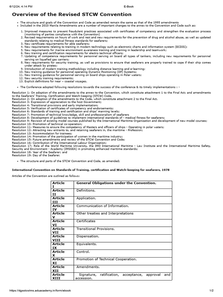 3 Overview Revised STCW | PDF | Business