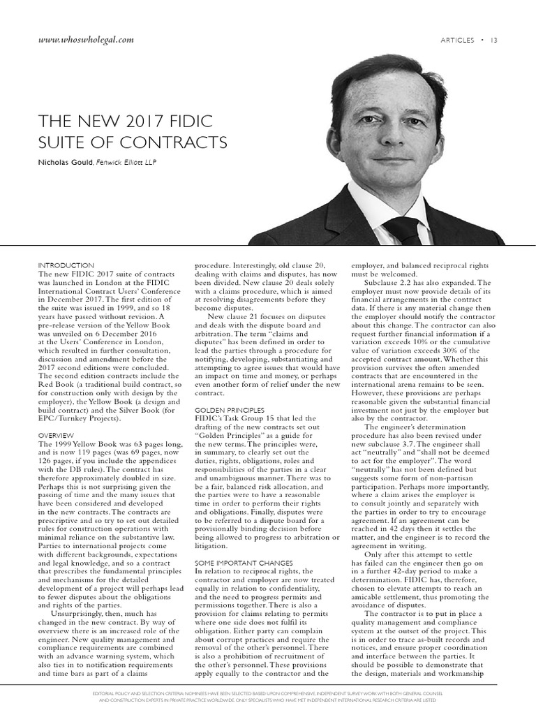 2 6 the new 2017 fidic suite of contracts whos who legal feb 2018