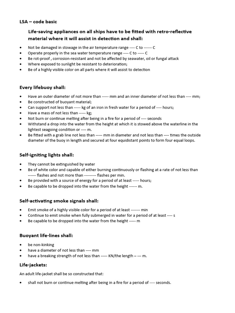 Lsa empty pdf