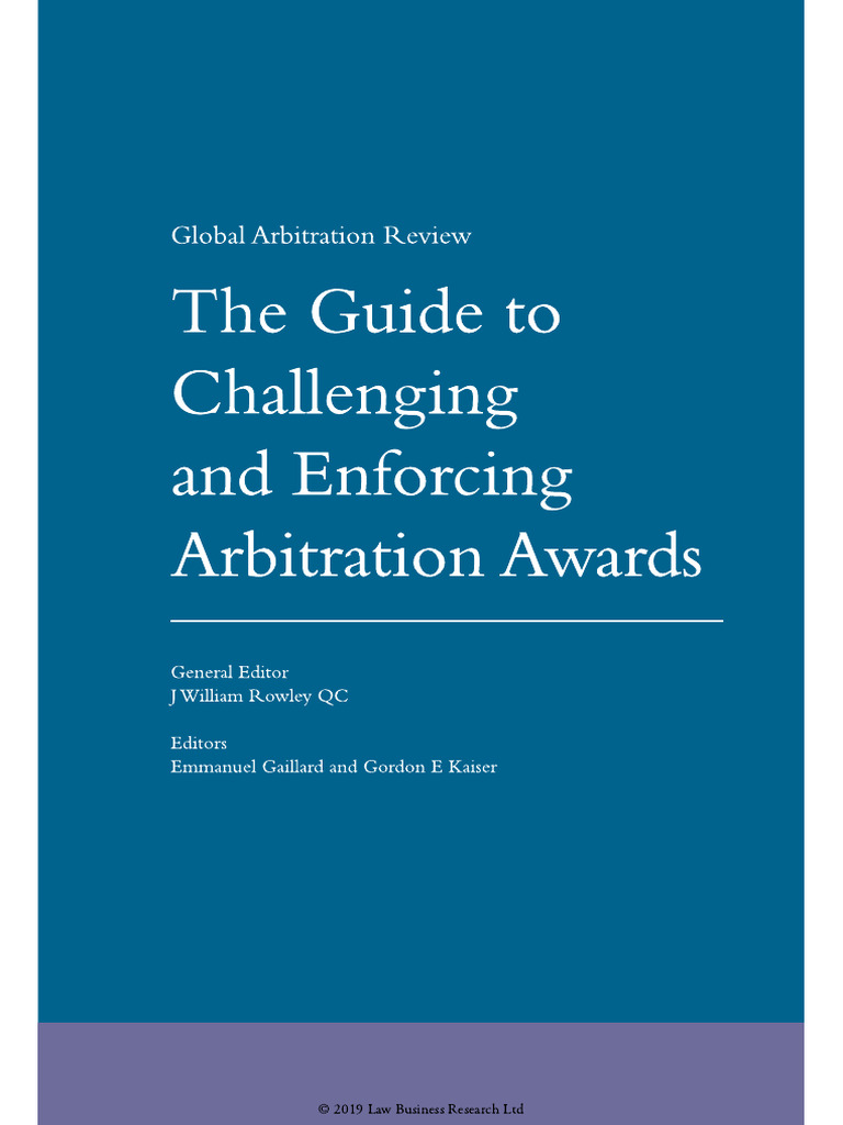 15.3. The Guide To Challenging and Enforcing Arbitration Awards | PDF