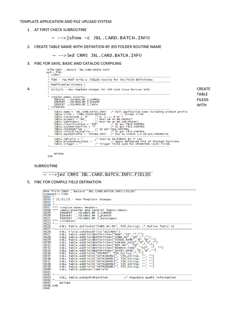 Template Application and File Upload System | PDF