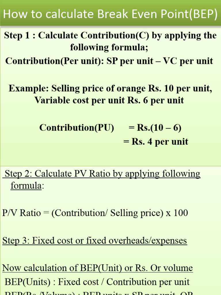 How To Calculate Break Even Point (BEP) | PDF | Business Economics | Pricing