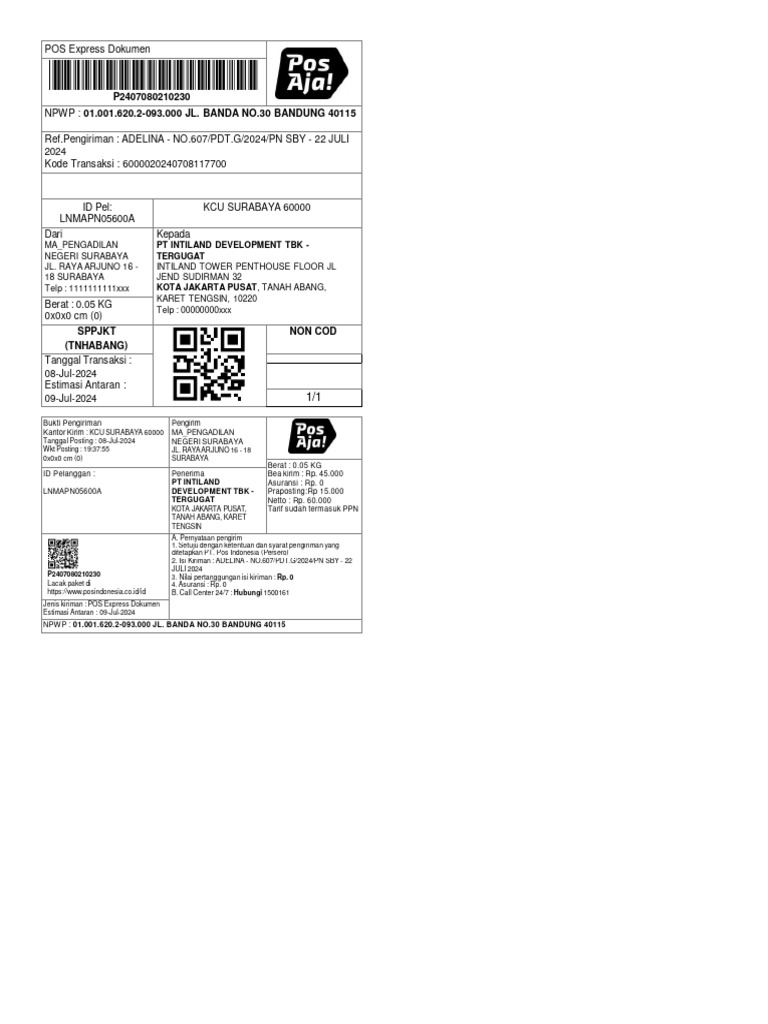 Pn Perdata 08 Juli 2024 Resi Removed Pdf