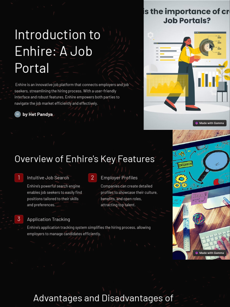 Introduction To Enhire A Job Portal | PDF | Usability | Employment