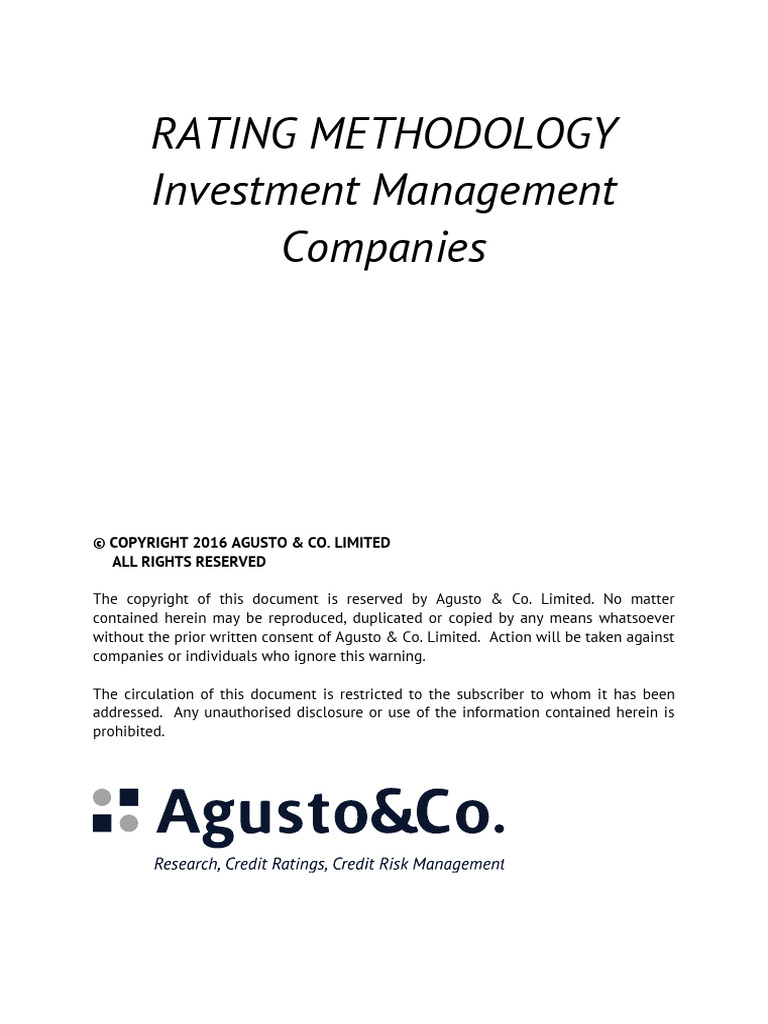 AM - Rating-Methodology (Agusto & Co) | PDF | Investment Management ...