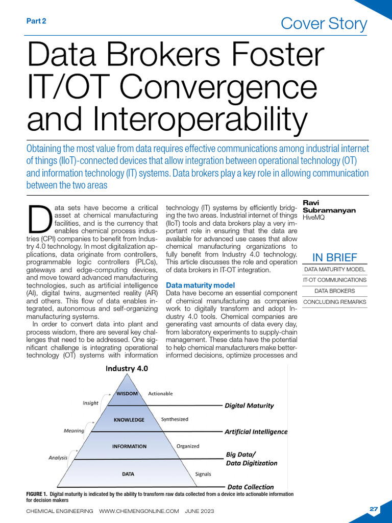Data Brokers Foster IT-OT Convergence and Interoperability | PDF | Data ...