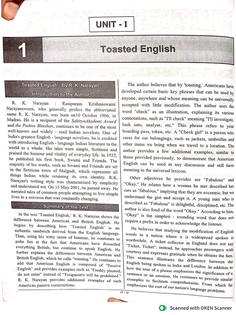 English.. Unit 1 | PDF