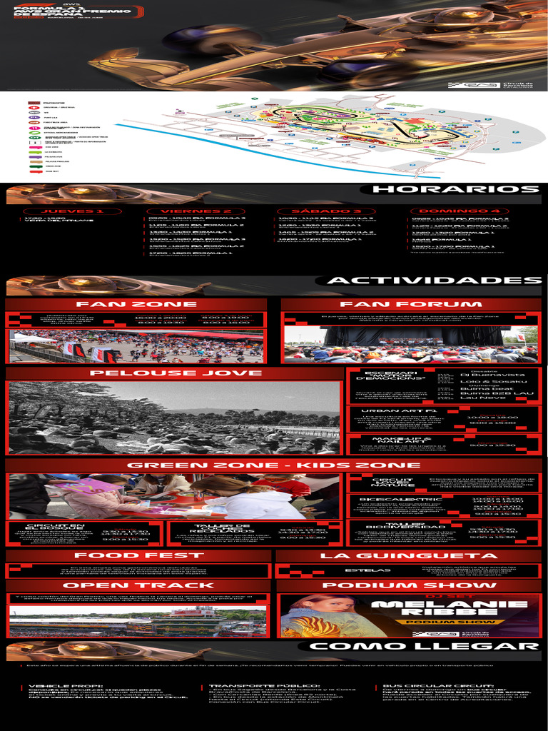 Acceso y horarios Gran Premio F1 2023 | PDF | Formula Racing | Formula ...