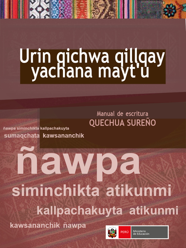 Manual de Escritura Quechua Sureño | PDF | Fonética | Perú