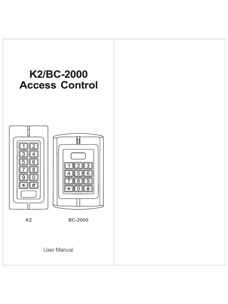 BC-2000/K2 Access Control System Guide | PDF | Personal Identification ...