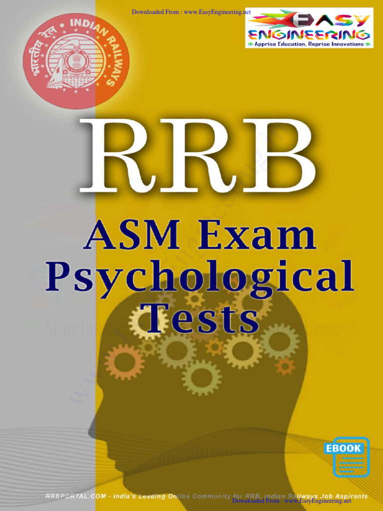 RRB Ebook Psychological Tests For Assistant Station Master ASM - by ...
