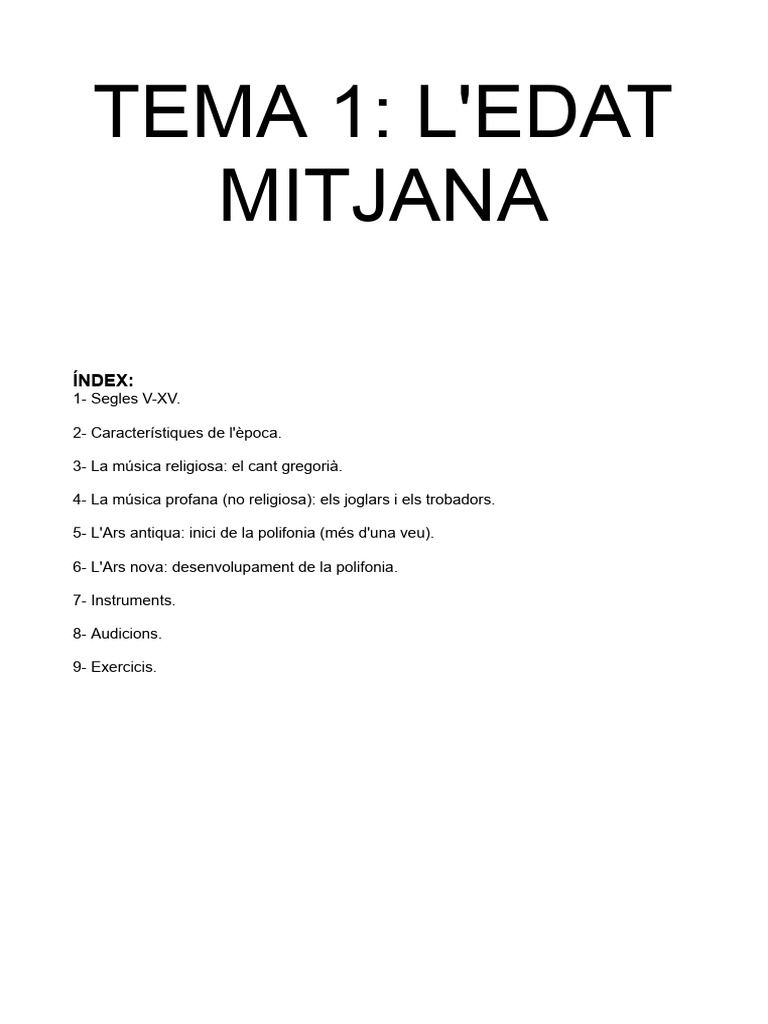 Apunts Musica Tema 1 | PDF