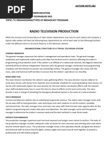 Broadcast Production Lecture Note 1-2