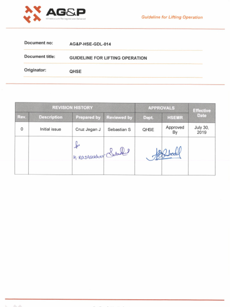 Guideline for lifting operation | PDF | Crane (Machine) | Elevator