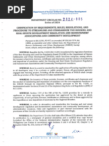 Department Circular No. 2024-005 - Codified Rules and Regulations