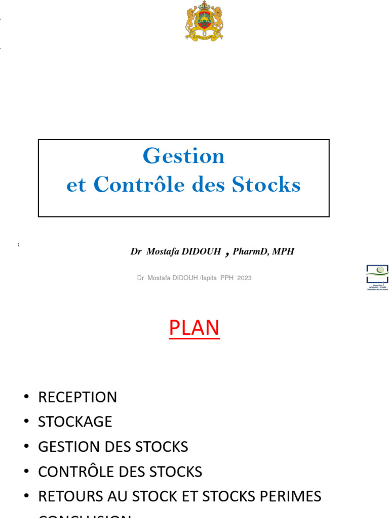 Gestion et Contrôle des Stocks 2023 | PDF | Inventaire | Pharmacologie