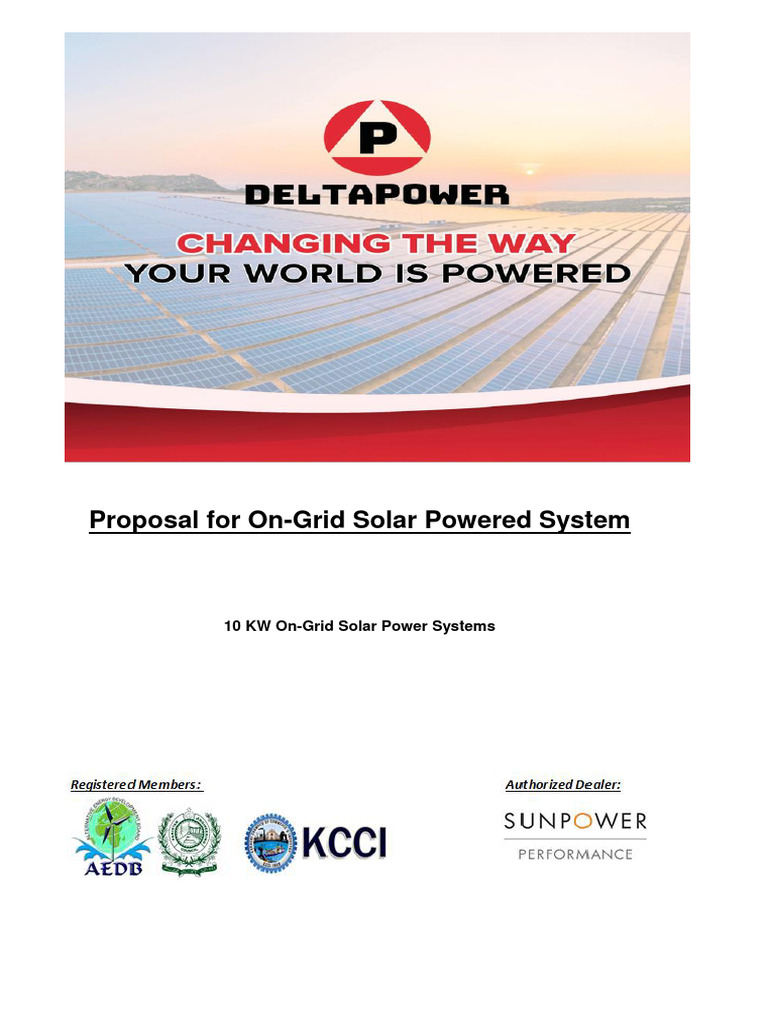 10 KW On-Grid Solar System Proposal | PDF | Solar Panel | Photovoltaics