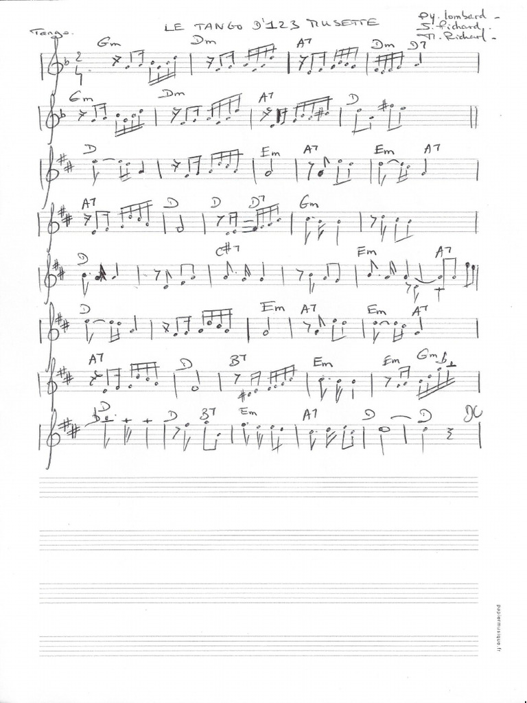Le Tango d' 1 2 3 Musette | PDF