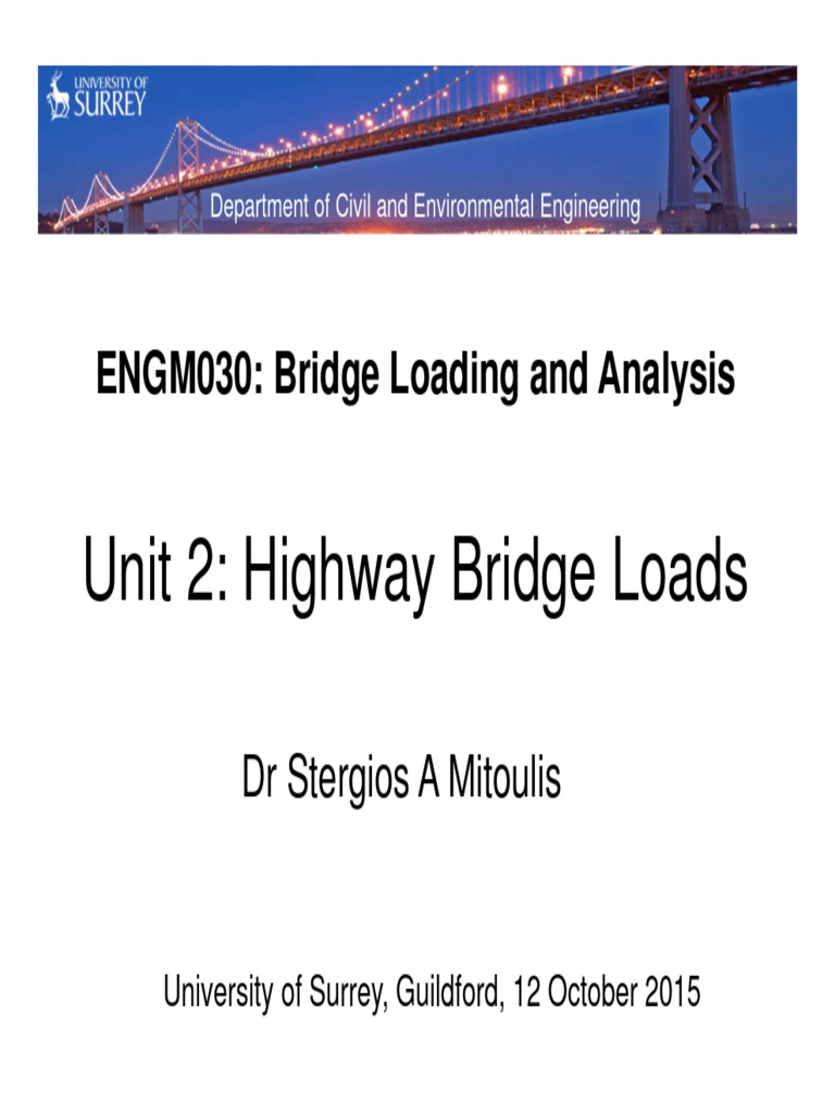 Highway Bridge Load Analysis Overview | PDF | Bridge