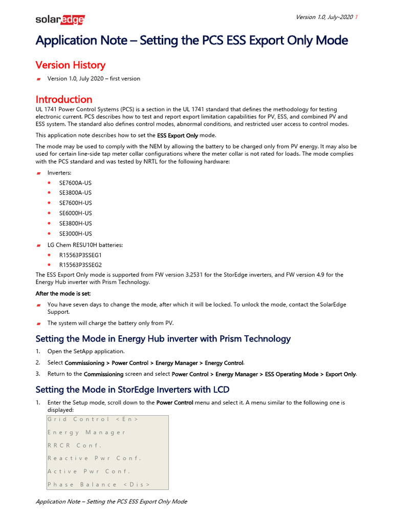 Se Setting Pcs Ess Export Only Application Note Na | PDF | Personal ...