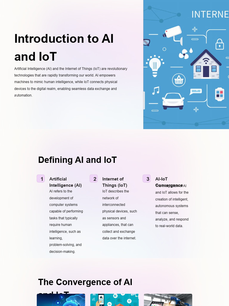 AI and IoT Integration Overview | PDF | Internet Of Things | Artificial ...