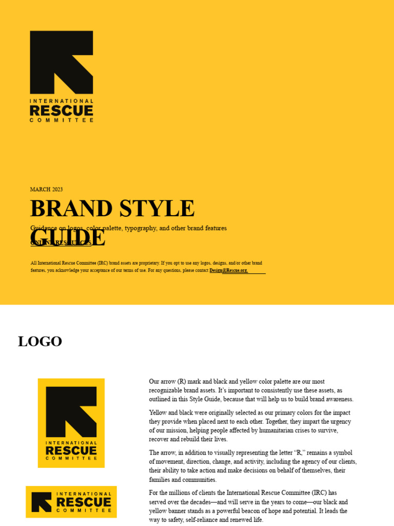 IRC Brand Style Guide 2023 | PDF | Arial | Typefaces