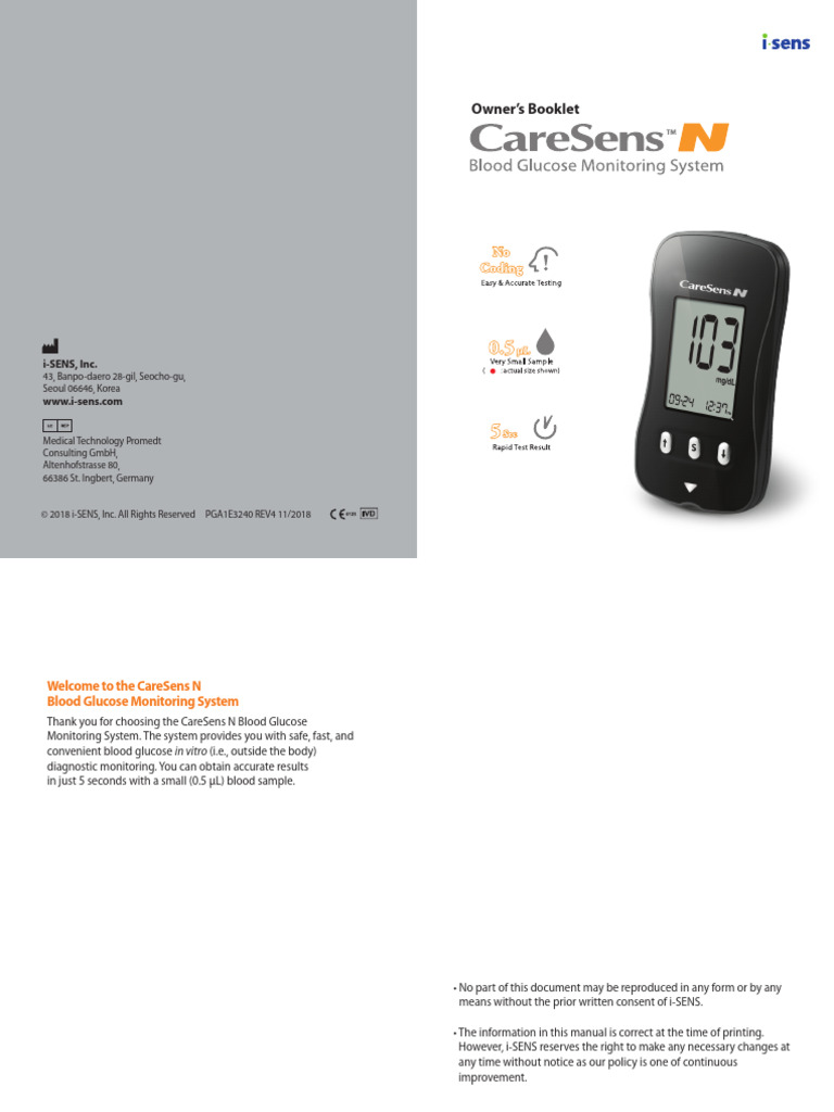 Care Sense N Pdf Hypoglycemia Medical Specialties