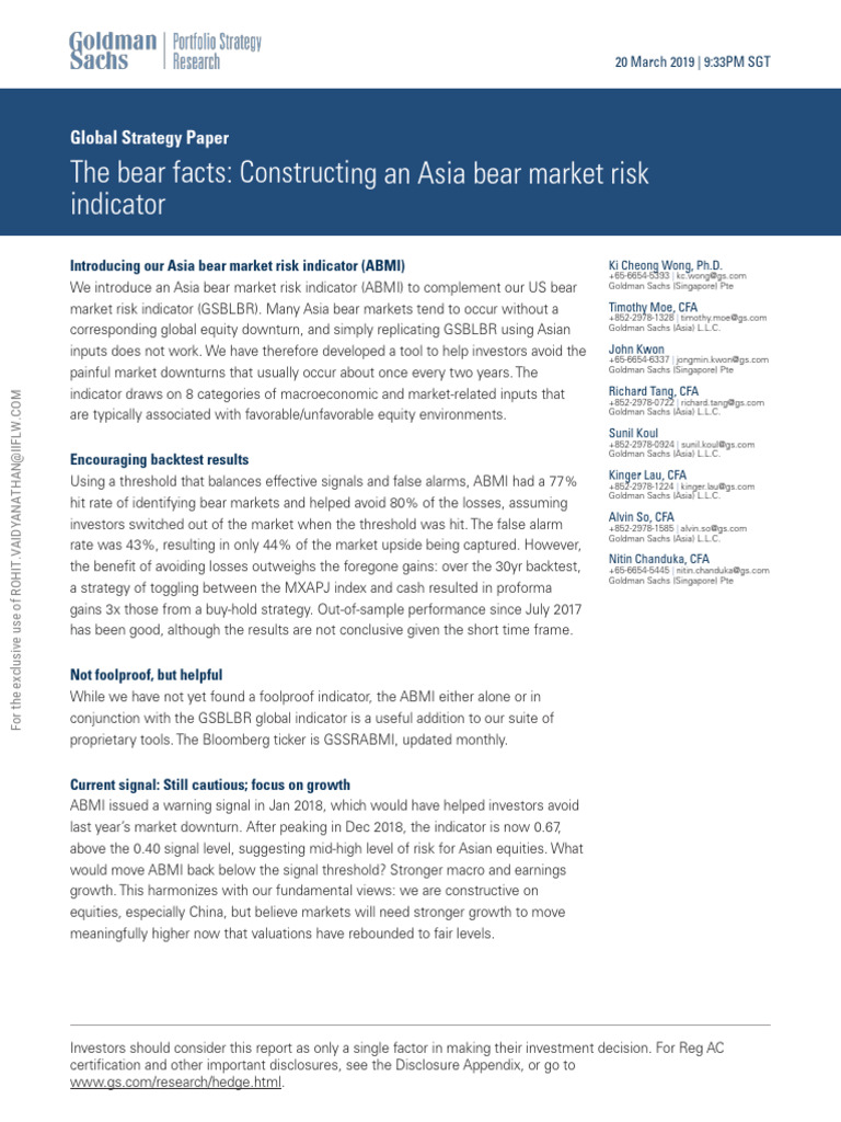 Global Strategy Paper_ the Bear Facts_ Constructing an Asia Bear Market ...
