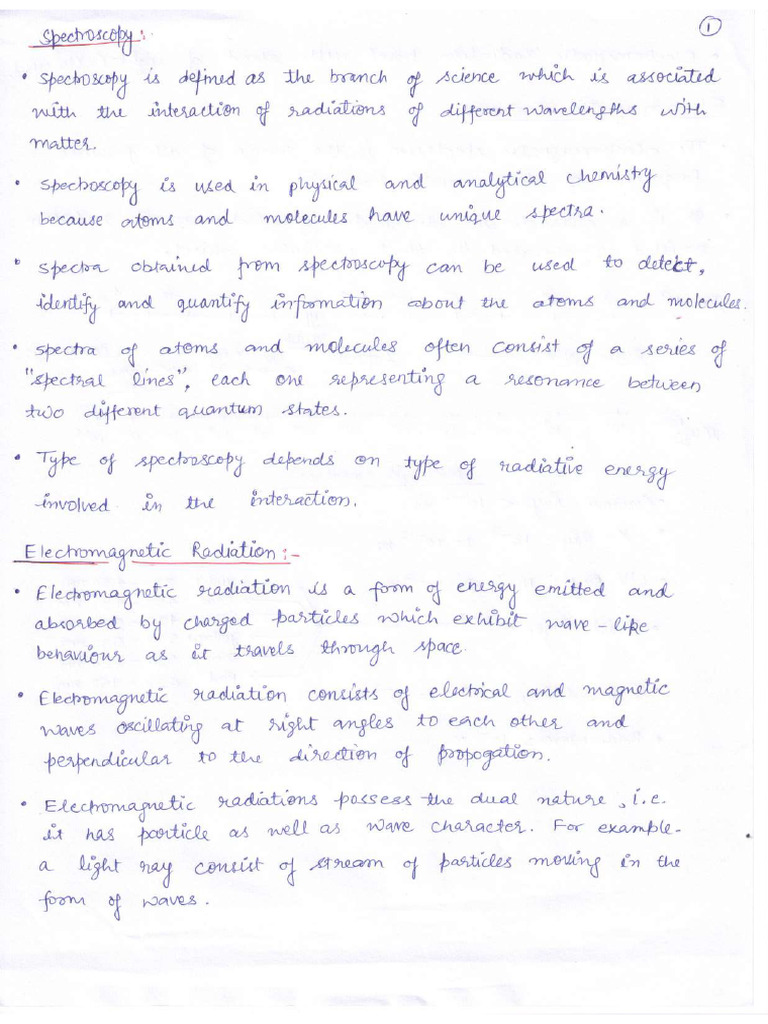 Basic spectroscopy | PDF