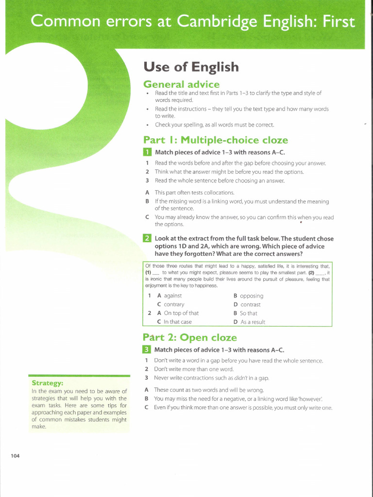 Common Errors at First | PDF