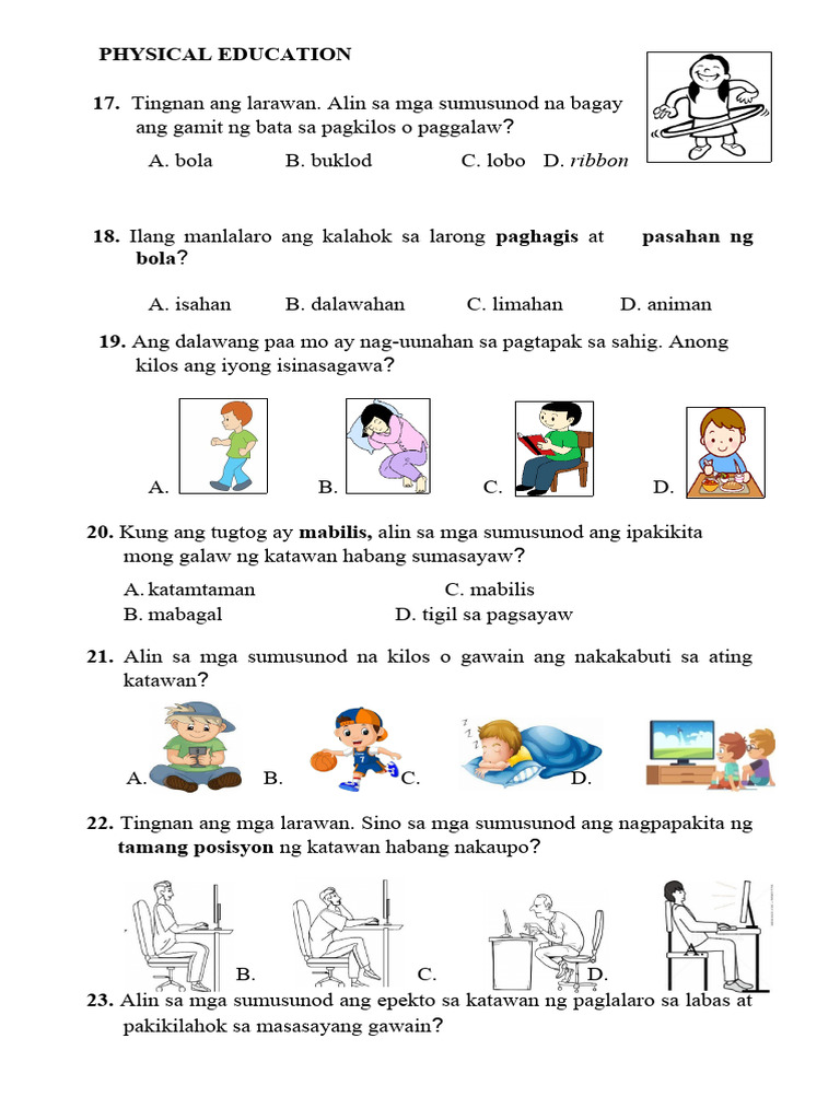 MAPEH 4th QUARTER PERIODICAL TEST 2023 2024 | PDF