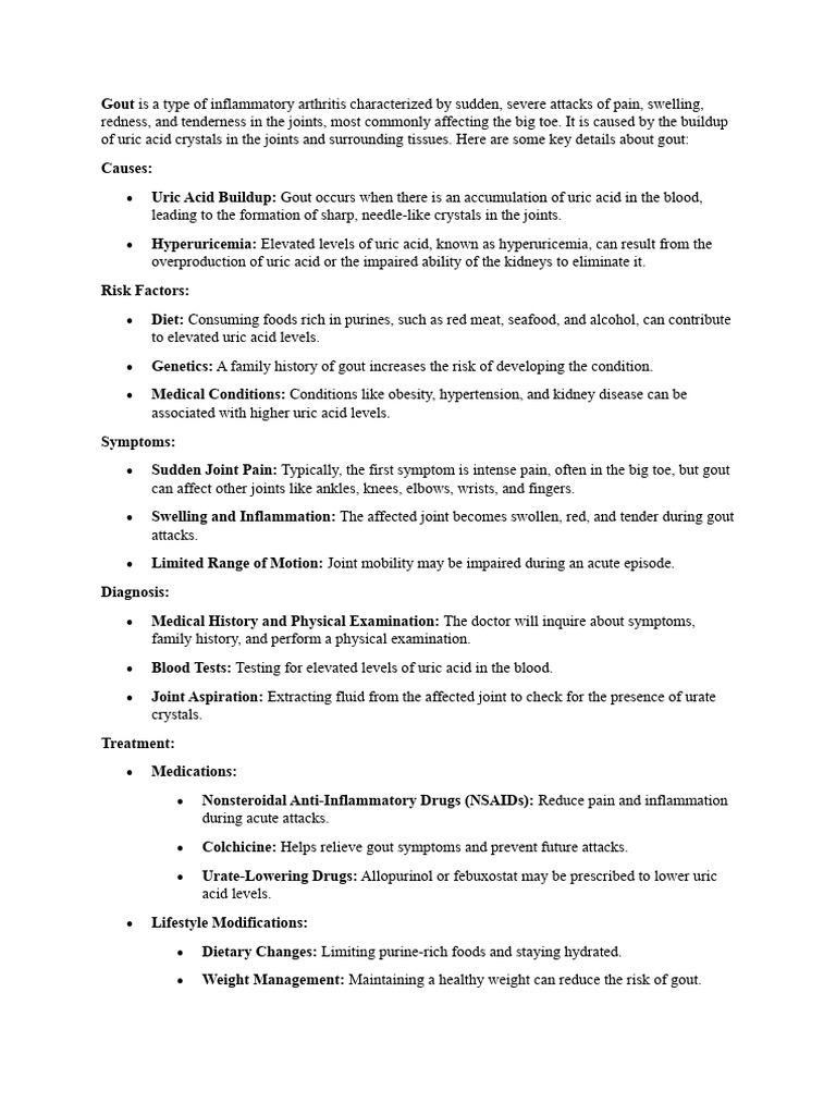 Pat 401 Gout | PDF | Gout | Causes Of Death