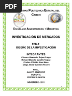Diseño de Una Investigación de Mercado