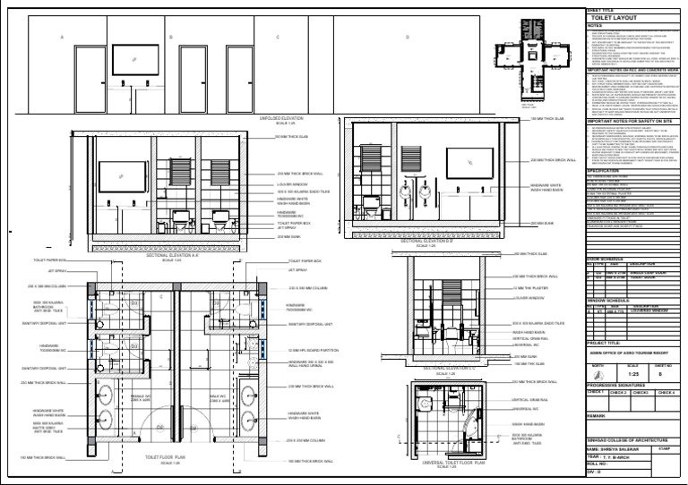 toilet detail-Layout1 | PDF | Autodesk | Structural Engineering