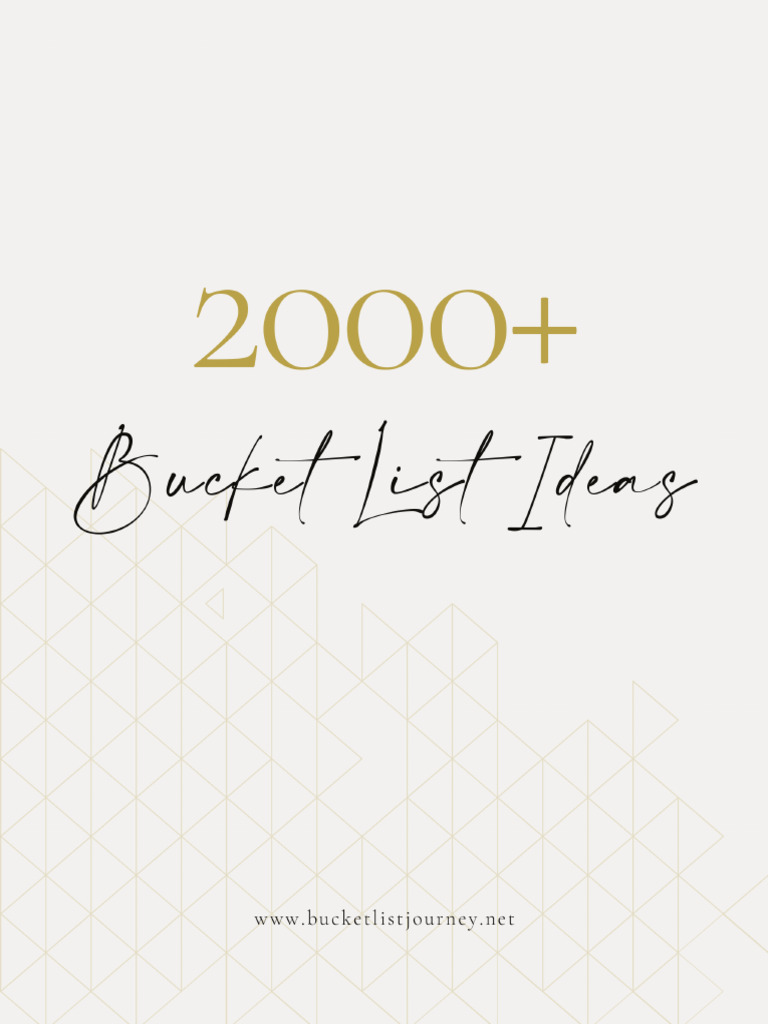 2000 Ideas For Your Bucket List Printable 6 | PDF