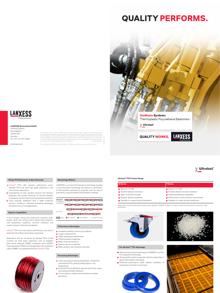 Ultralast Thermoplastic Polyurethanes 1 | PDF | Polyurethane | Materials