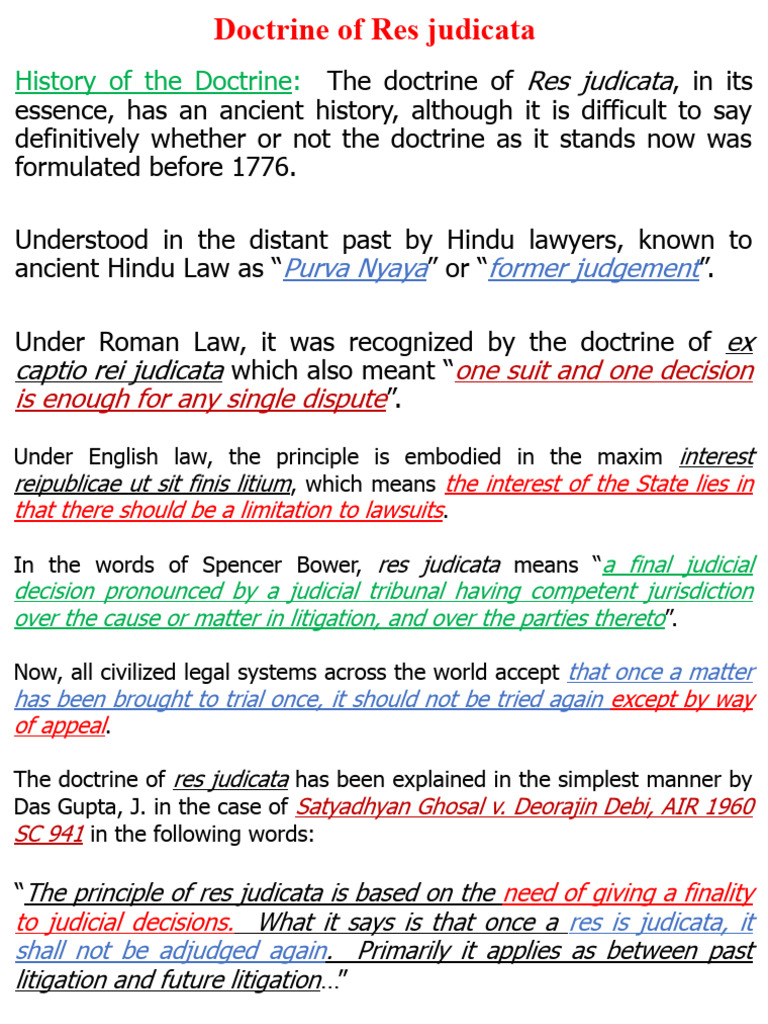 Understanding the Doctrine of Res Judicata | PDF | Lawsuit | Res Judicata