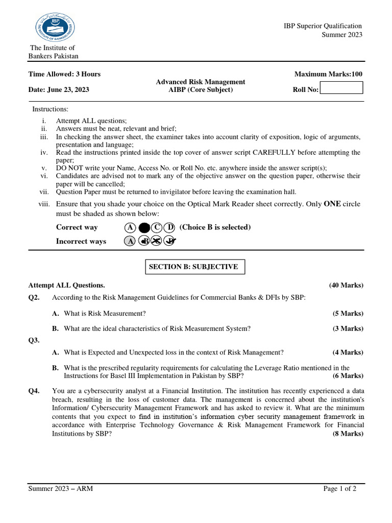 SBP Risk Management Guidelines Overview | PDF | Computer Security ...