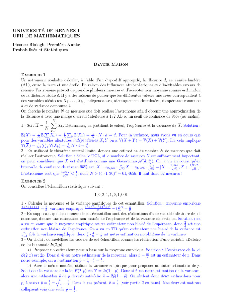 Estimation de distances et tests statistiques | PDF | Estimateur ...