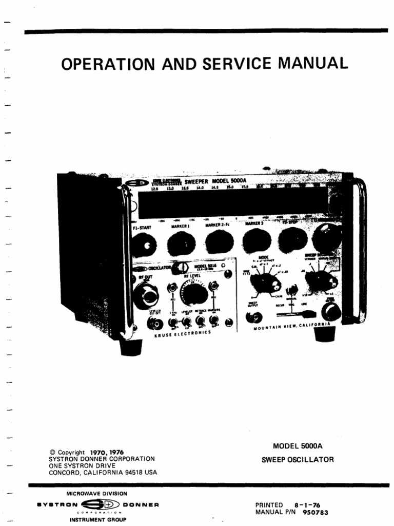 Systron donner 5000a pdf