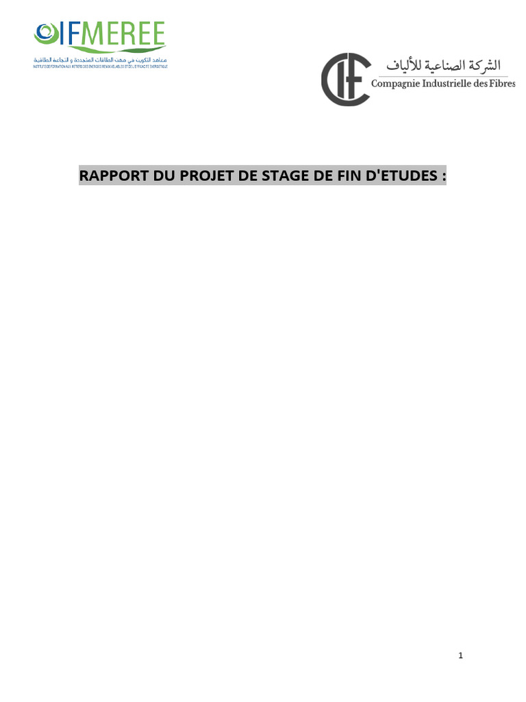 Pfe Rapport | PDF | Gestion de l'énergie | Efficacité énergétique