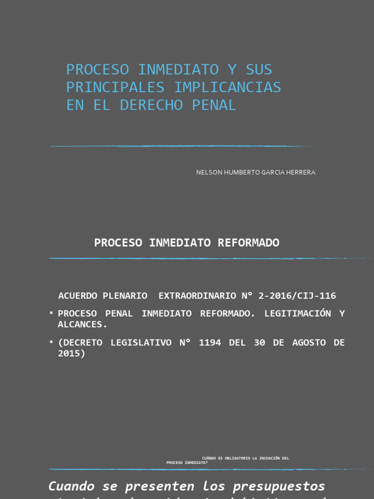 Proceso Inmediato en Derecho Penal | PDF | Apelación | Ley procesal